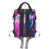 Galaxy Night Purple Space Print Diaper Bag Backpack