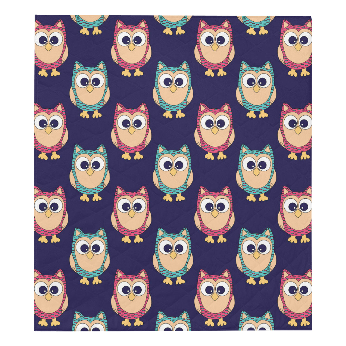 Owl Pattern Print Design A06 Premium Quilt