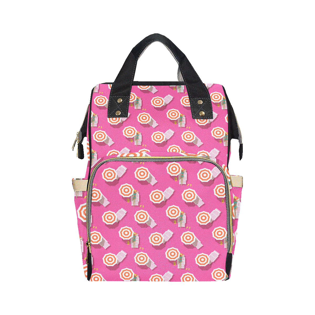 Beach Top View Umbrella Theme Diaper Bag Backpack