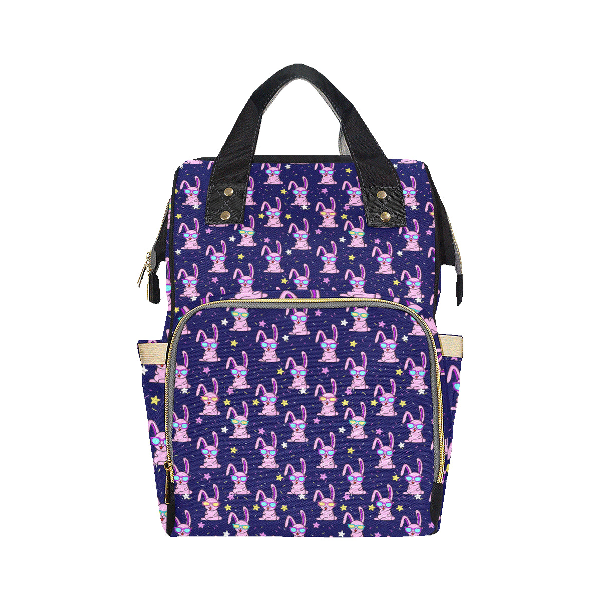 Rabbit Baby Pattern Print Design RB015 Diaper Bag Backpack