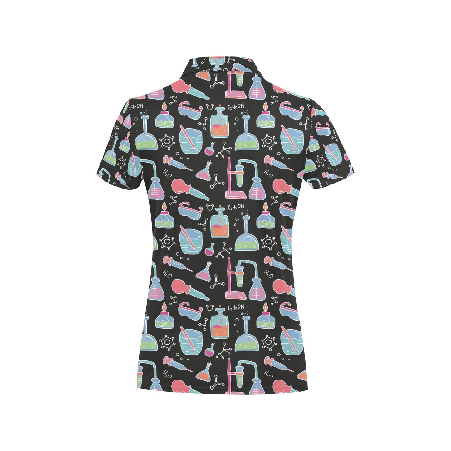 Chemical Pattern Print Design 06 Women's Polo Shirt