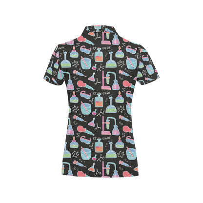 Chemical Pattern Print Design 06 Women's Polo Shirt
