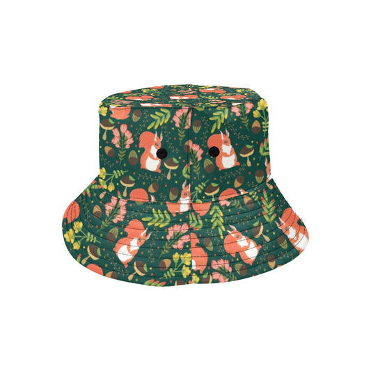 Squirrel Print Design LKS302 Unisex Bucket Hat