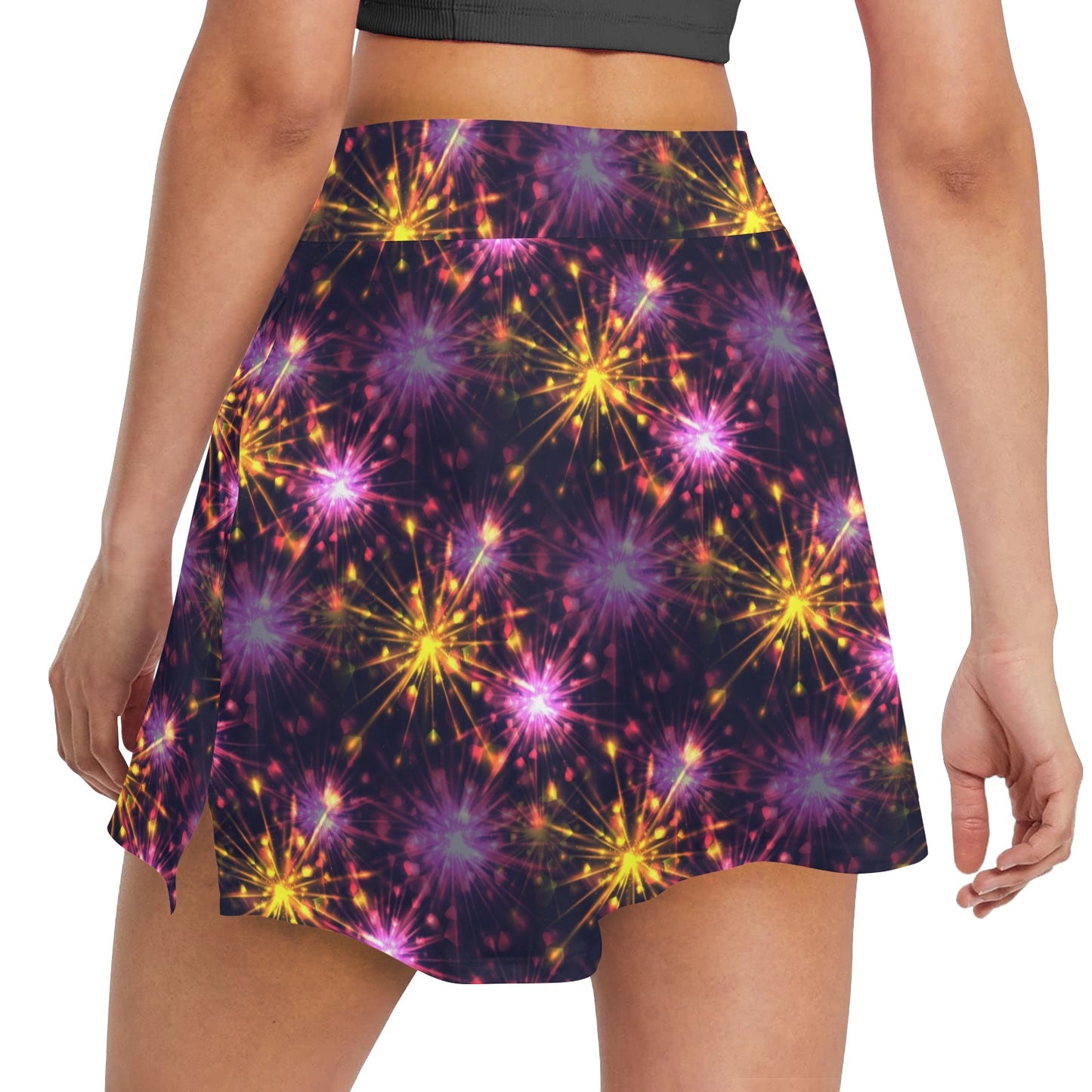 Firework Print Design LKS303 17" Golf & Pickleball Skort with Pockets