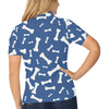 Dog Bone Pattern Print Design 03 Women's Polo Shirt