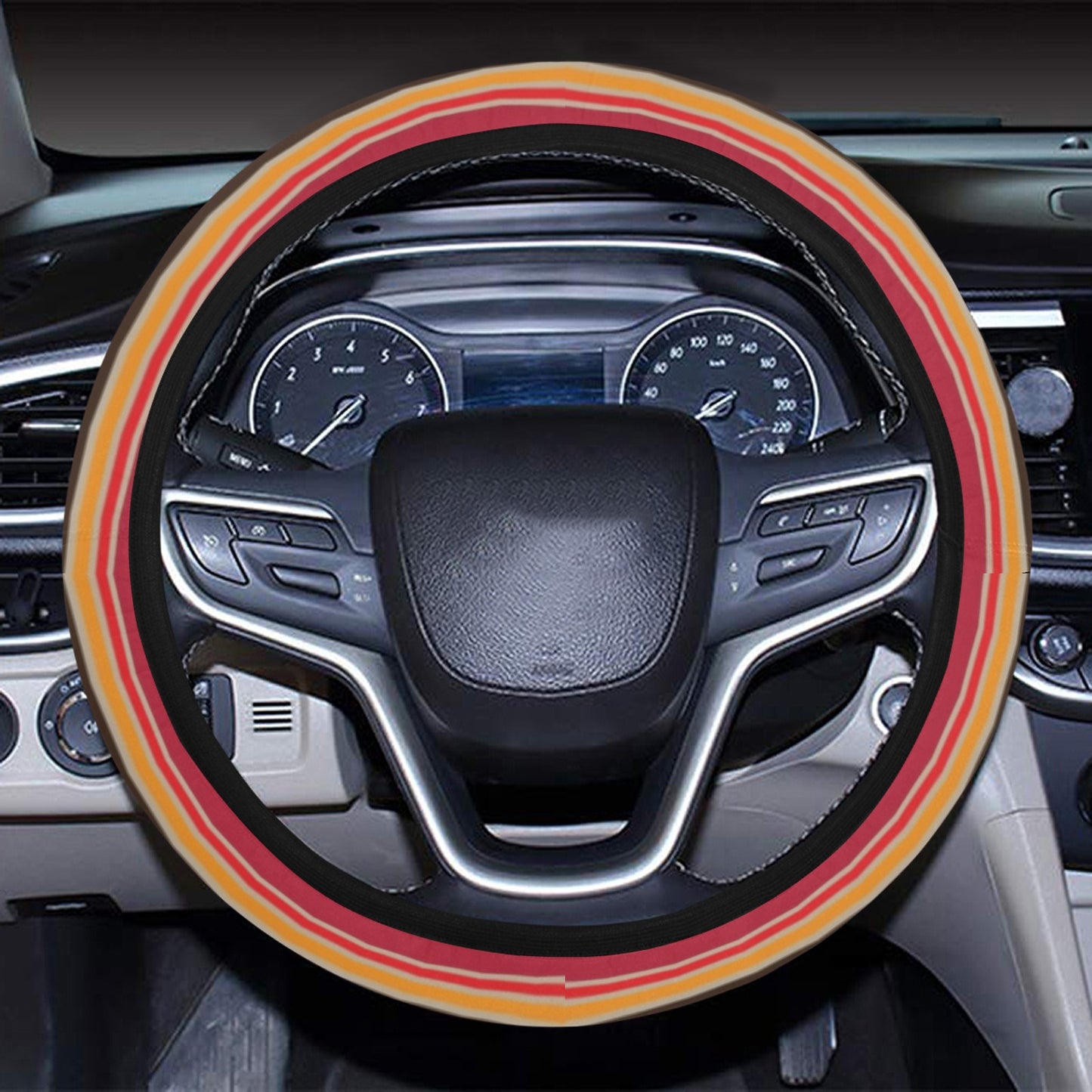 Serape Print Design LKS301 Steering Wheel Cover with Elastic Edge