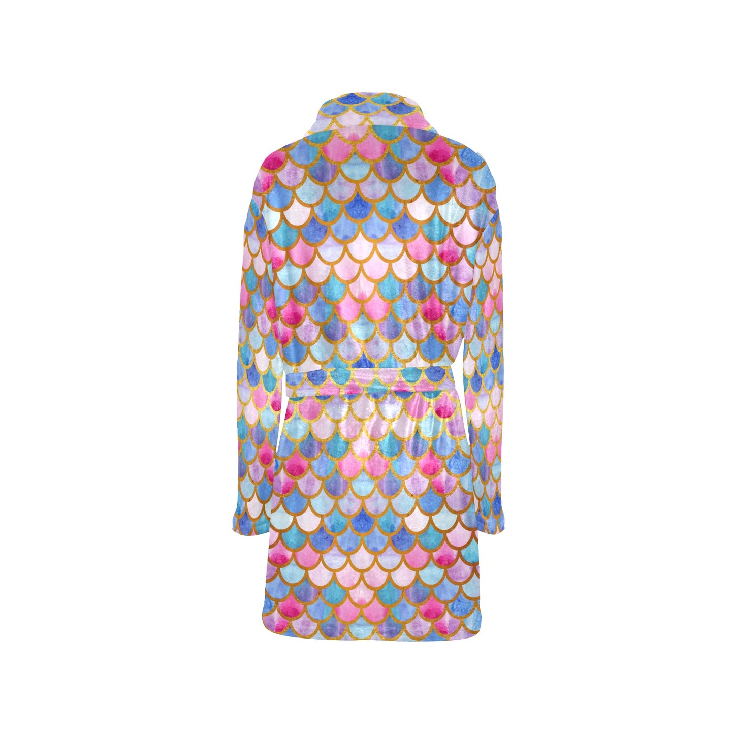 Scales Print Design LKS401 Women's Fleece Robe