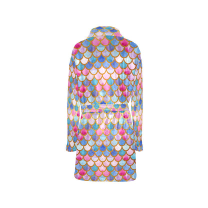 Scales Print Design LKS401 Women's Fleece Robe