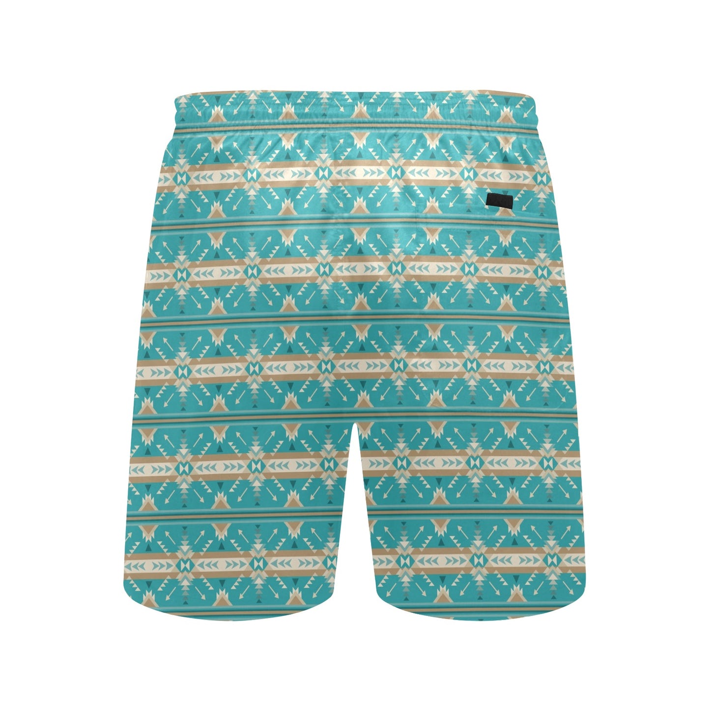 Southwest Native Design Themed Print Men's Swim Trunks Beach Shorts