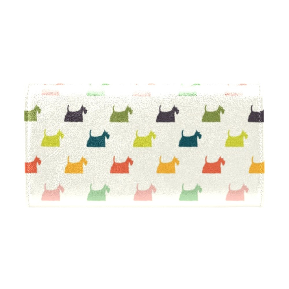 Scottish Terriers Print Design LKS305 Women's Trifold Wallet