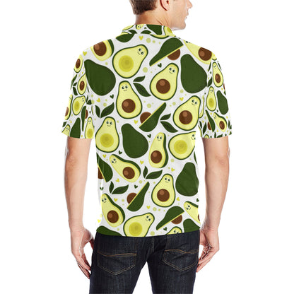 Avocado Pattern Print Design AC06 Men Polo Shirt