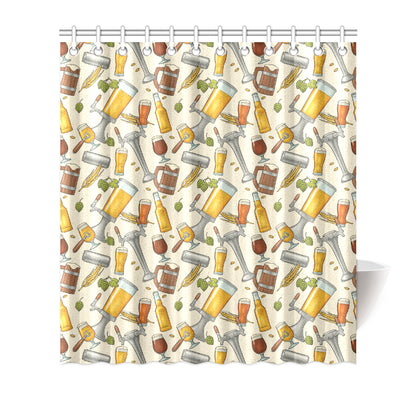 Beer Pattern Print Design 05 Shower Curtain