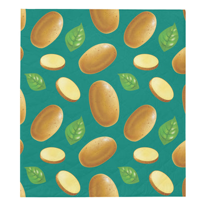Potato Pattern Print Design A04 Premium Quilt