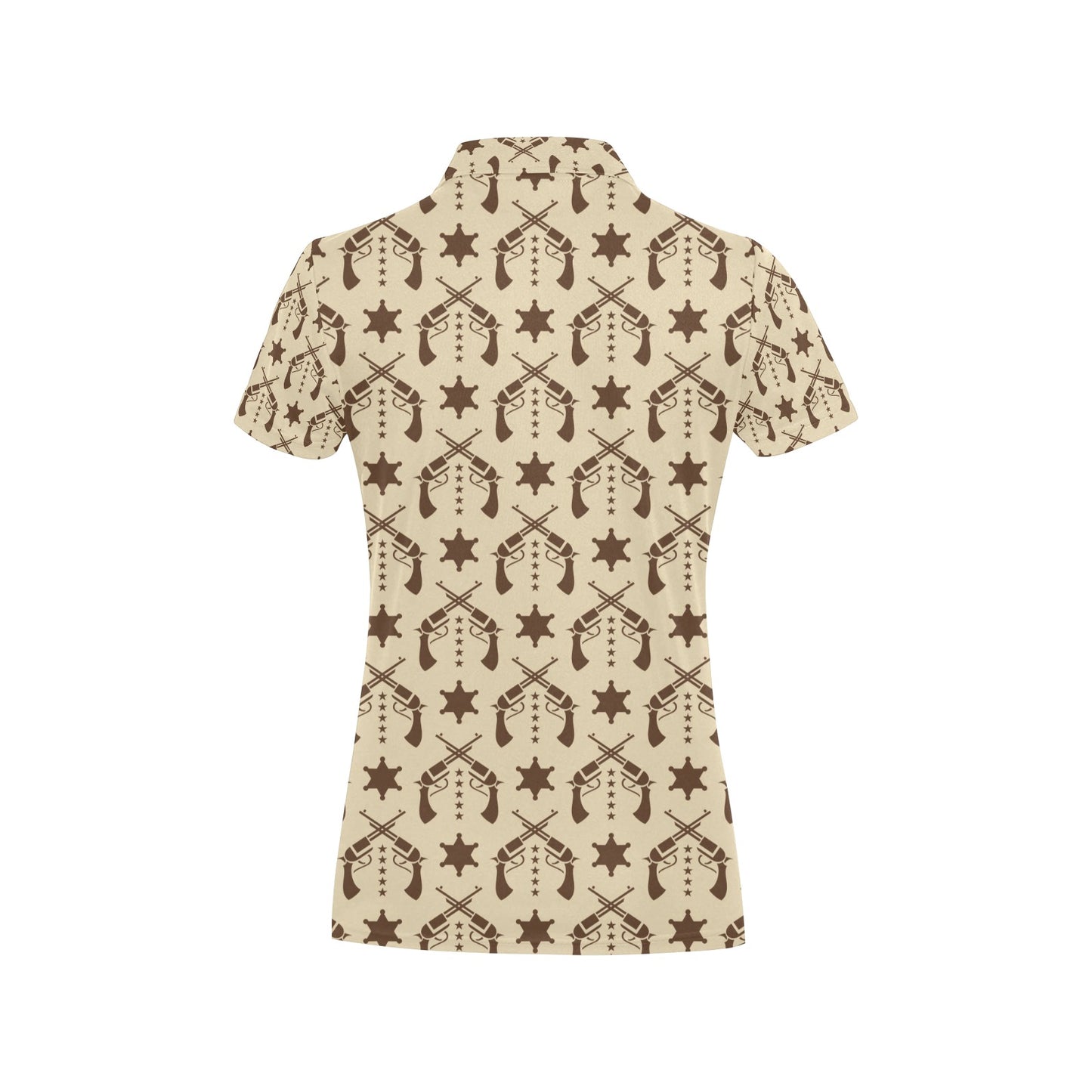 Western Cowboy Print Design LKS302 Women's Polo Shirt
