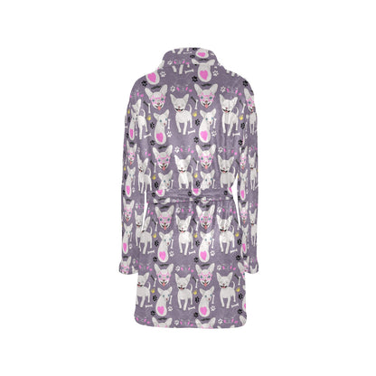 Chihuahua Happy Pattern Women's Fleece Robe