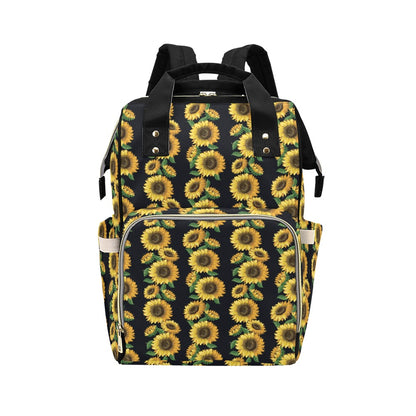 Sunflower Print Design LKS306 Diaper Bag Backpack
