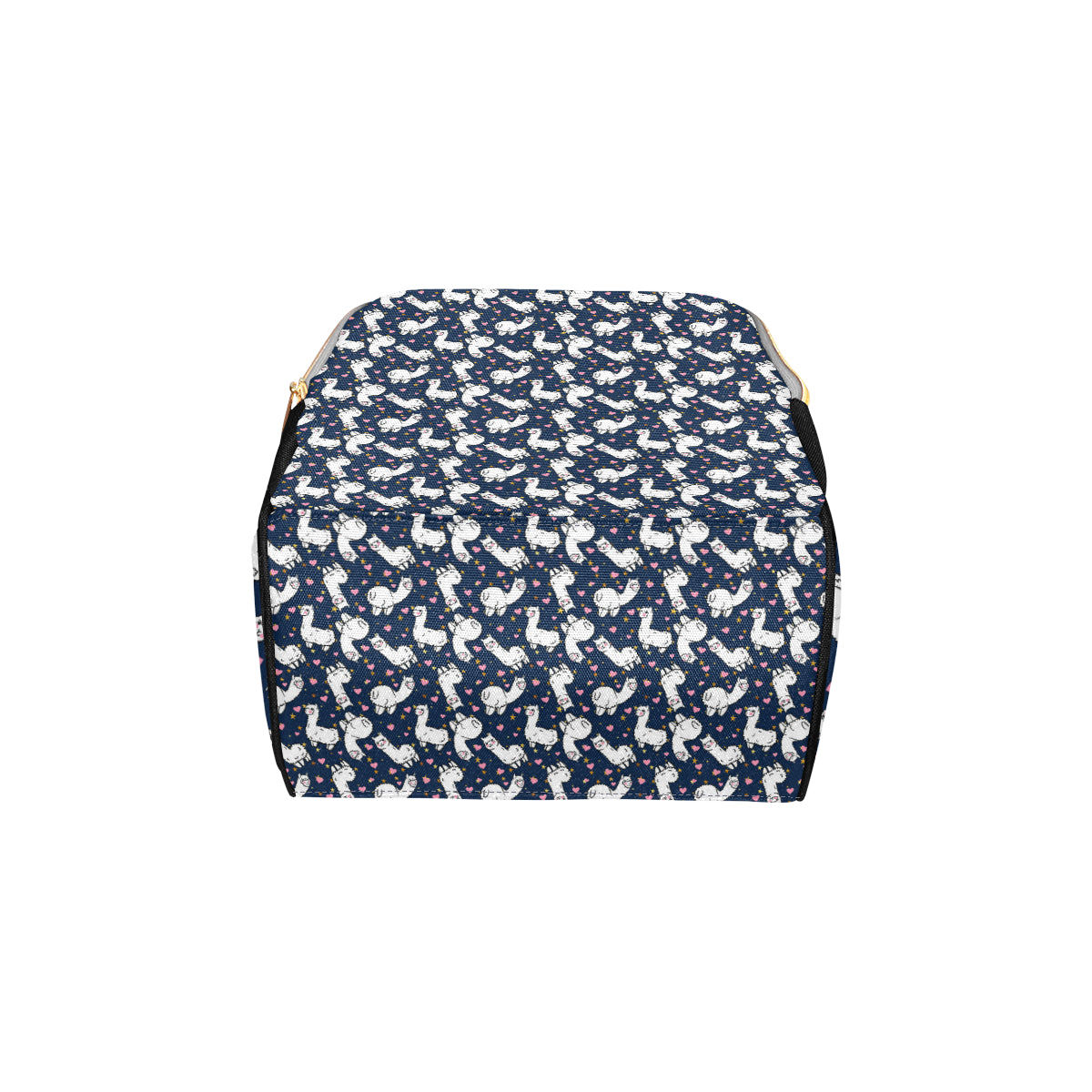 Alpaca Heart Star Design Themed Print Diaper Bag Backpack