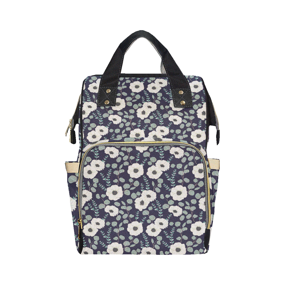 Anemone Pattern Print Design AM01 Diaper Bag Backpack