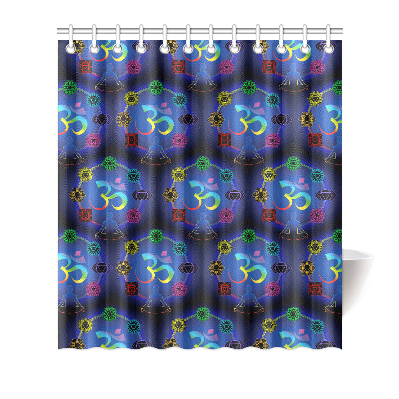 Chakra Zen Yoga OM Shower Curtain