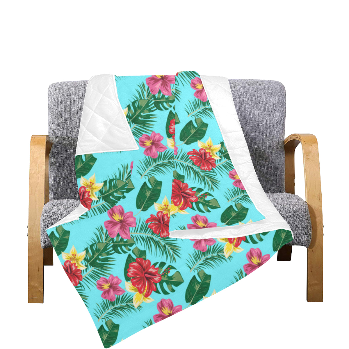 Hibiscus Hawaiian Flower Premium Quilt