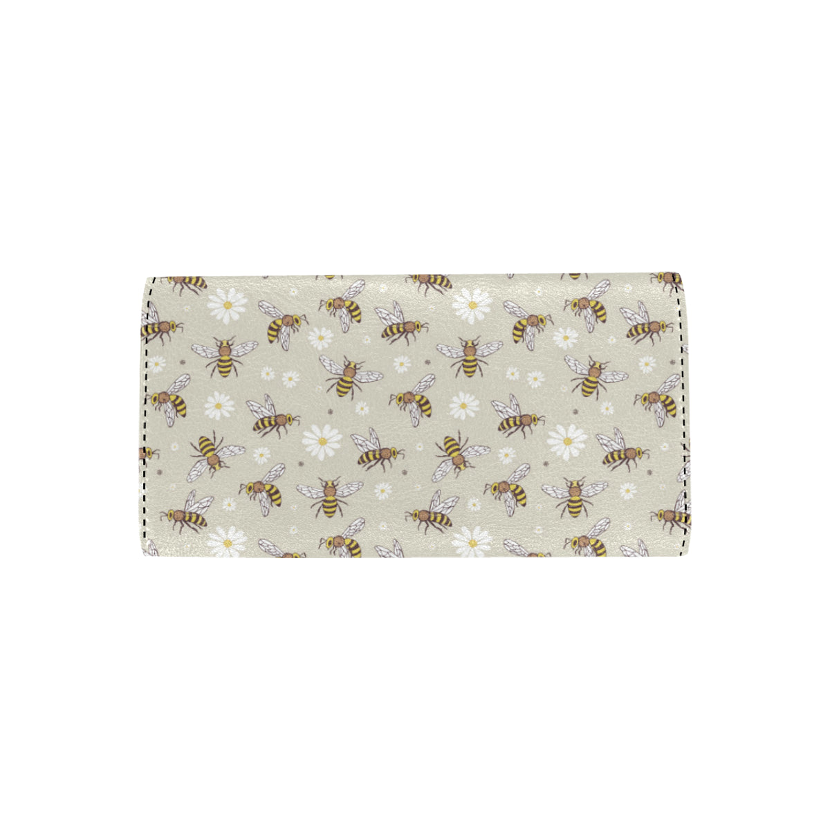Bee Pattern Print Design 03 Women's Trifold Wallet