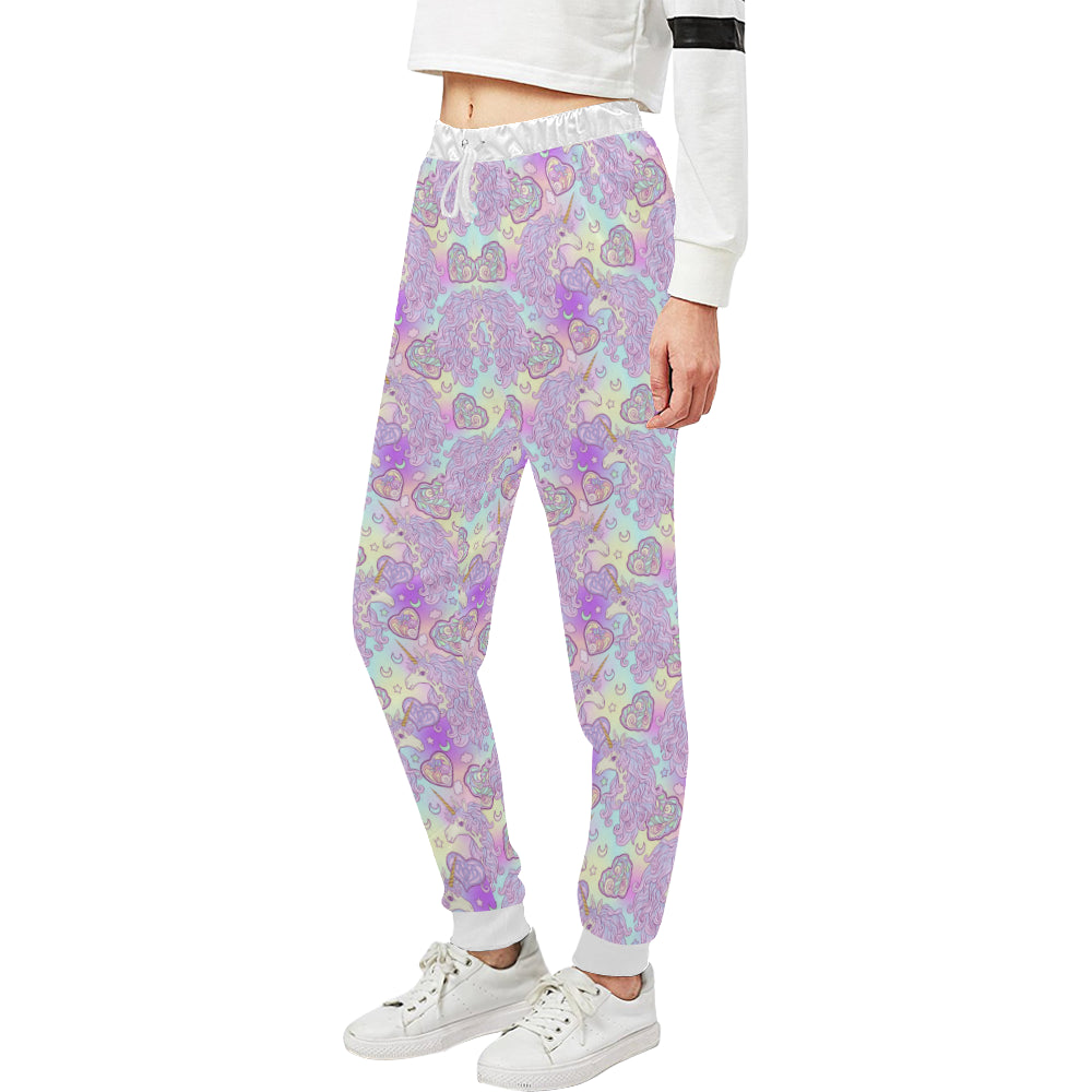 Unicorn Rainbow Star Heart Print Unisex Sweatpants
