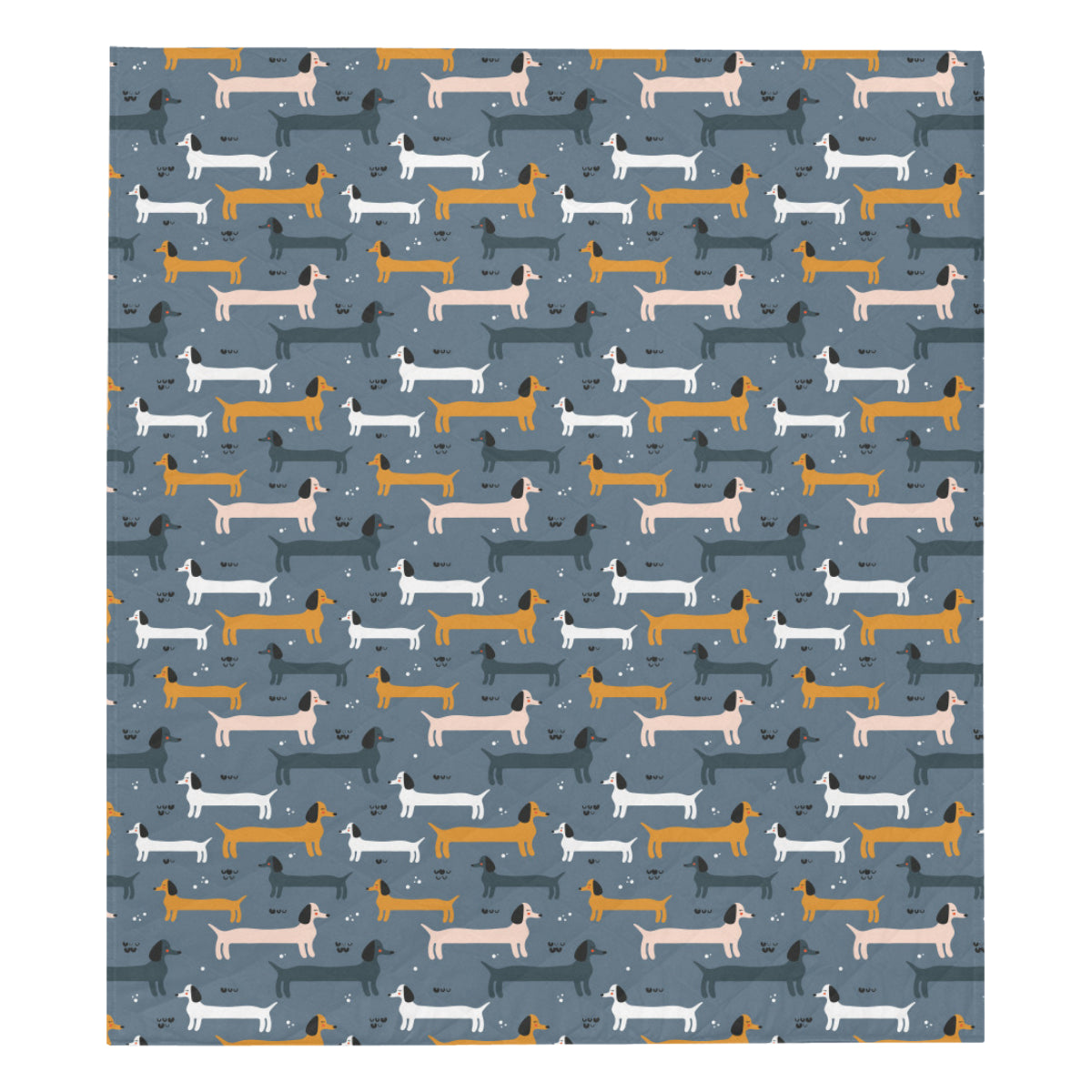 Dachshund Pattern Print Design 012 Premium Quilt