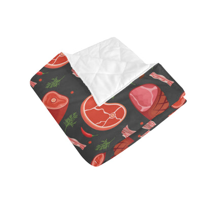 Meat Pattern Print Design 03 Premium Quilt