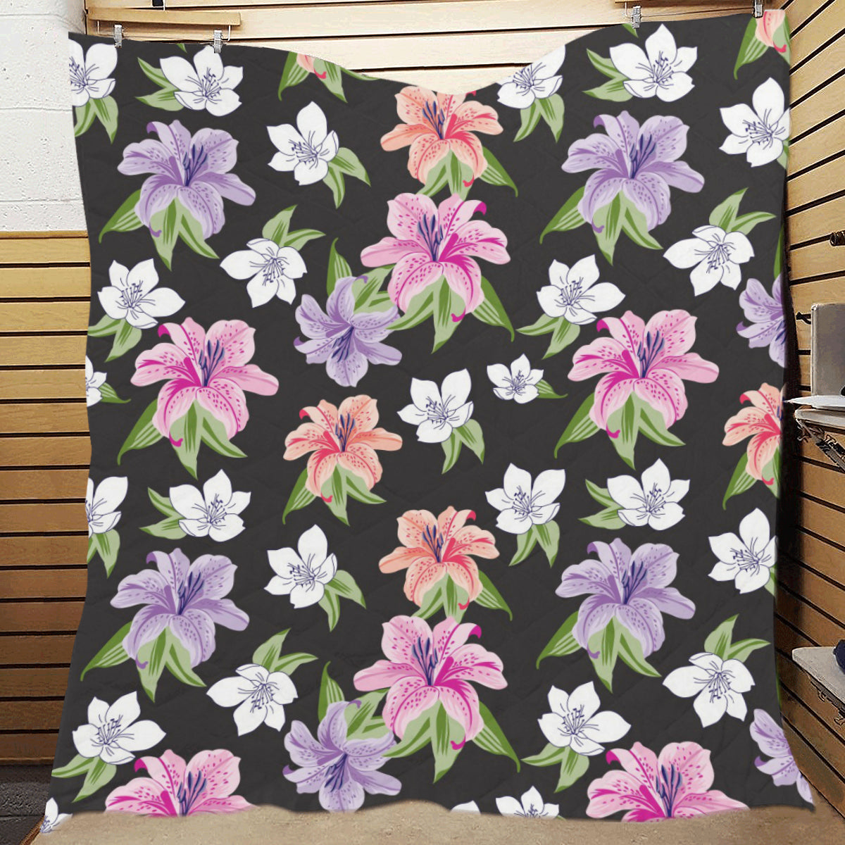 Lily Pattern Print Design LY02 Premium Quilt