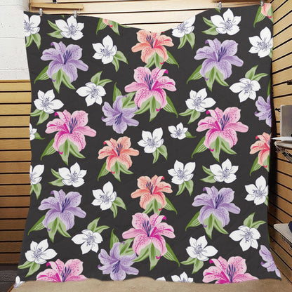 Lily Pattern Print Design LY02 Premium Quilt