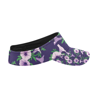 Morning Glory Pattern Print Design MG01 Unisex Sun Visor