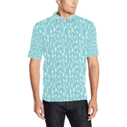 Sweet Pea Print Design LKS302 Men Polo Shirt