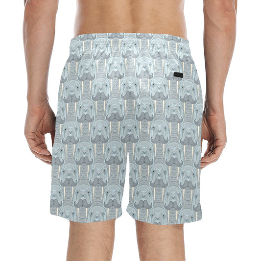 Walrus Print Design LKS402 Men's Swim Trunks Beach Shorts