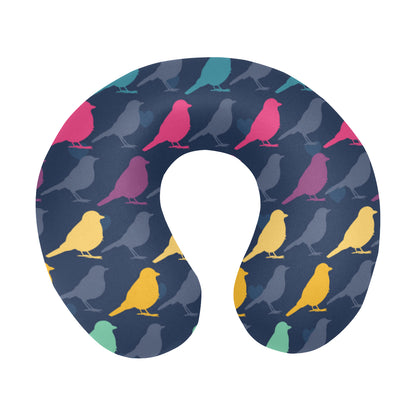 Birds Pattern Print Design 01 U-Shaped Travel Neck Pillow