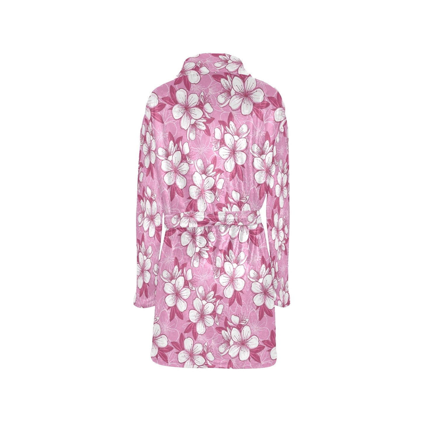 Cherry Blossom Pattern Print Design CB02 Women's Fleece Robe