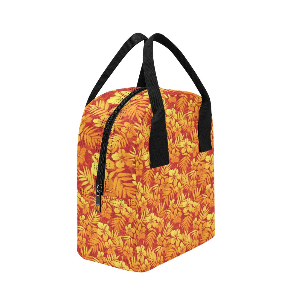 Hibiscus Summer Print Design LKS302 Insulated Lunch Bag