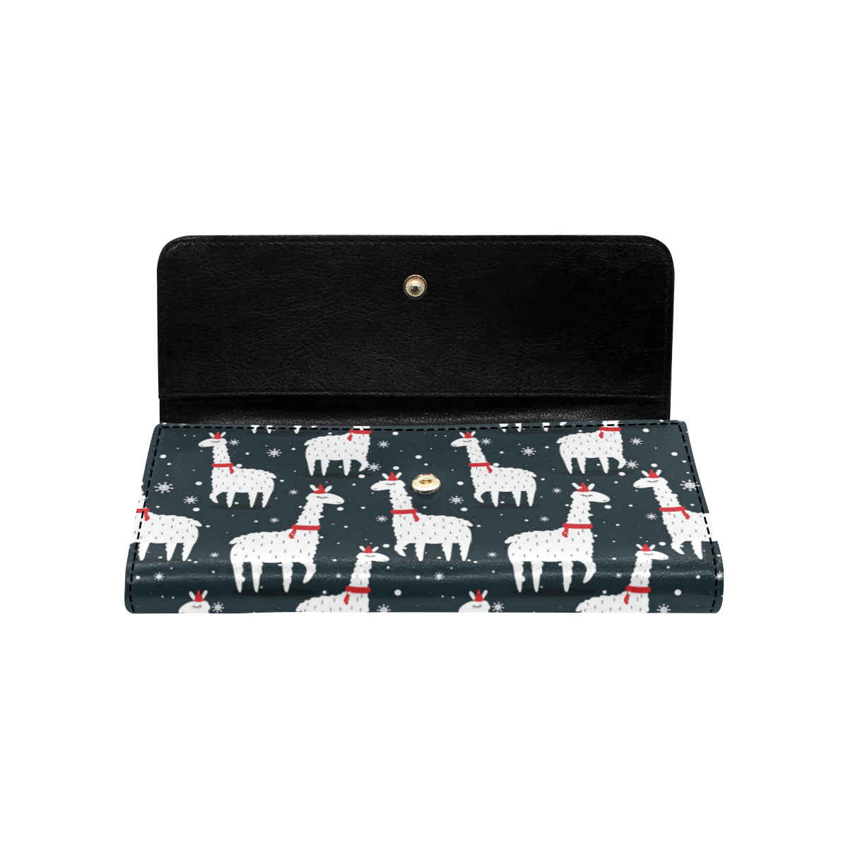 Alpaca Pattern Print Design 04 Women's Trifold Wallet