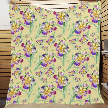 Iris Pattern Print Design IR06 Premium Quilt