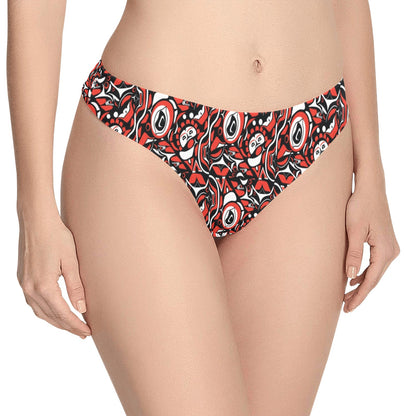 Native North American Themed Print Women's Thongs