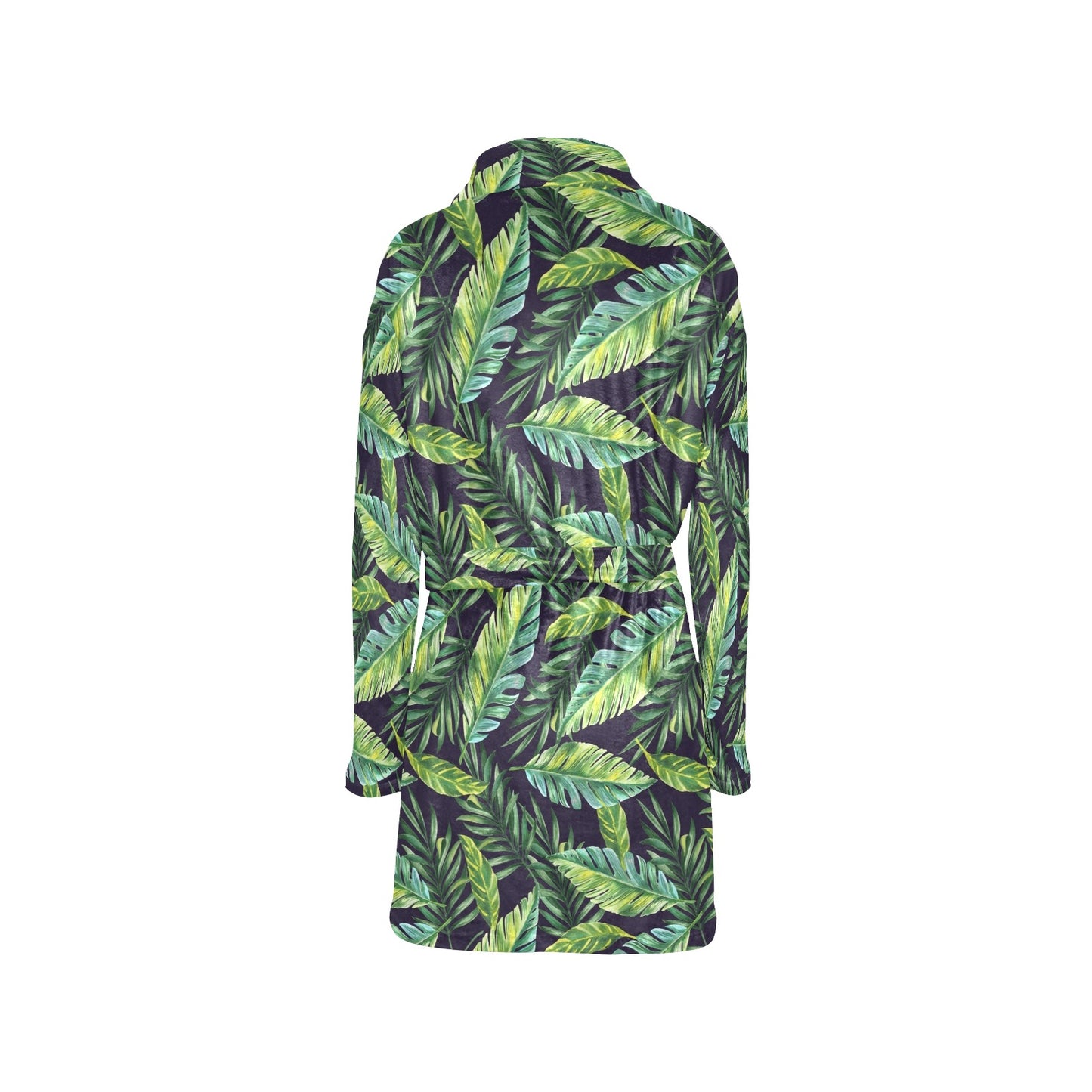 Tropical Flower Pattern Print Design TF06 Women's Fleece Robe