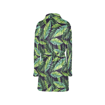 Tropical Flower Pattern Print Design TF06 Women's Fleece Robe