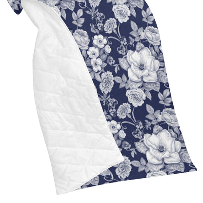 Floral Infrared Pattern Premium Quilt