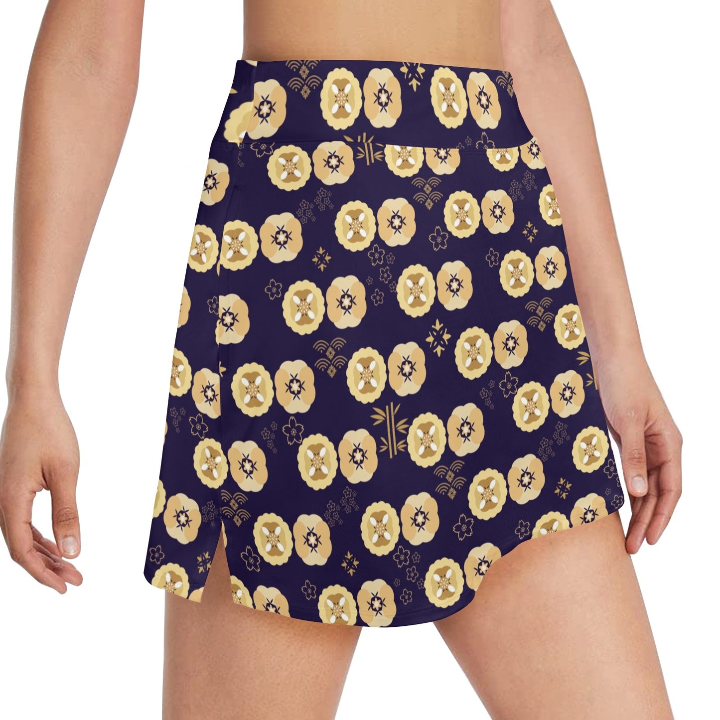 Sakura Print Design LKS303 Women's Golf Skirt with Pocket