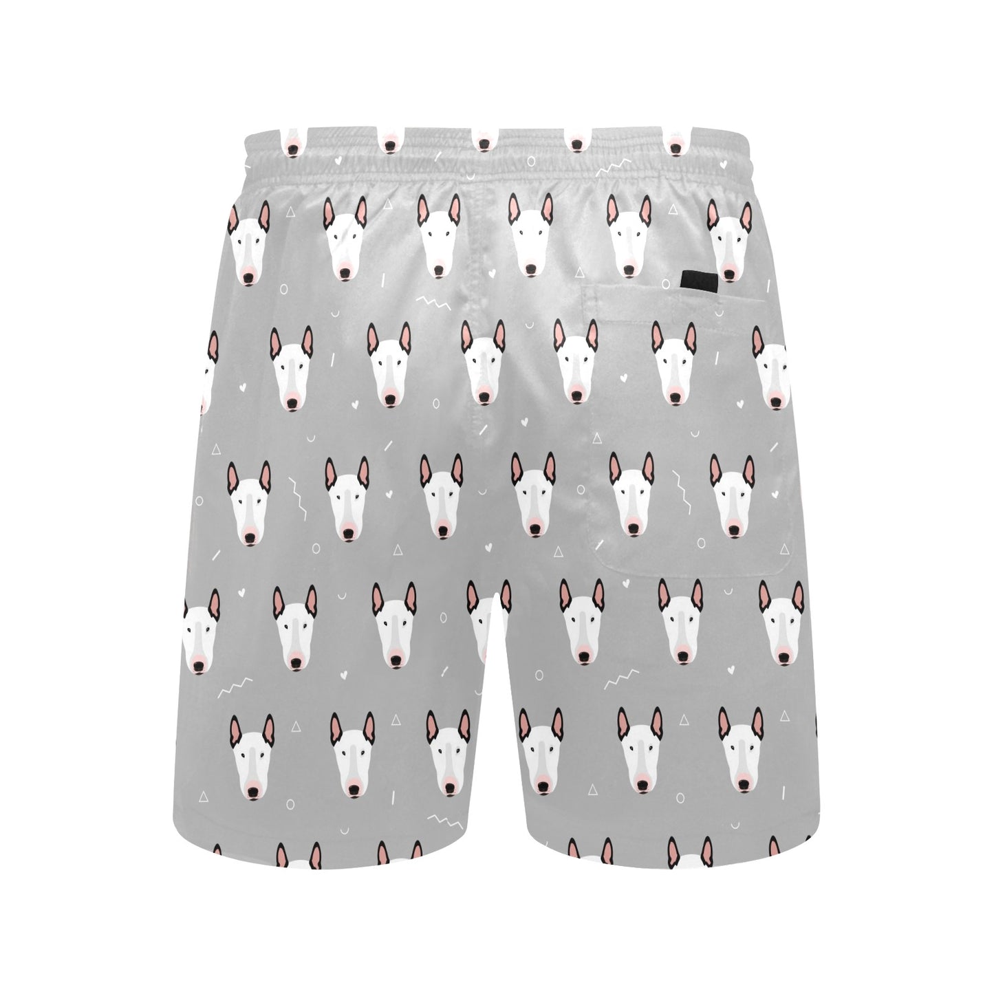 Bull Terrier Head Print Pattern Men's Swim Trunks Beach Shorts