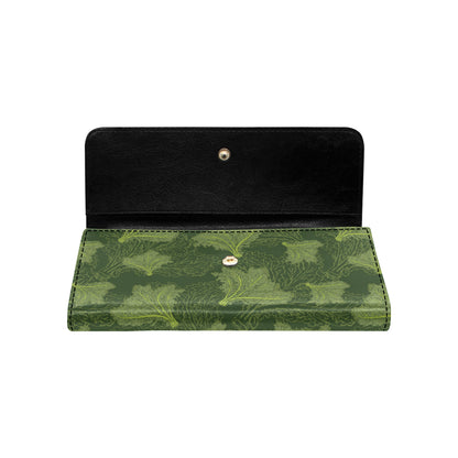 Kale Pattern Print Design 01 Women's Trifold Wallet