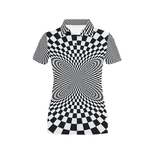 Optical illusion Projection Torus Women's Polo Shirt