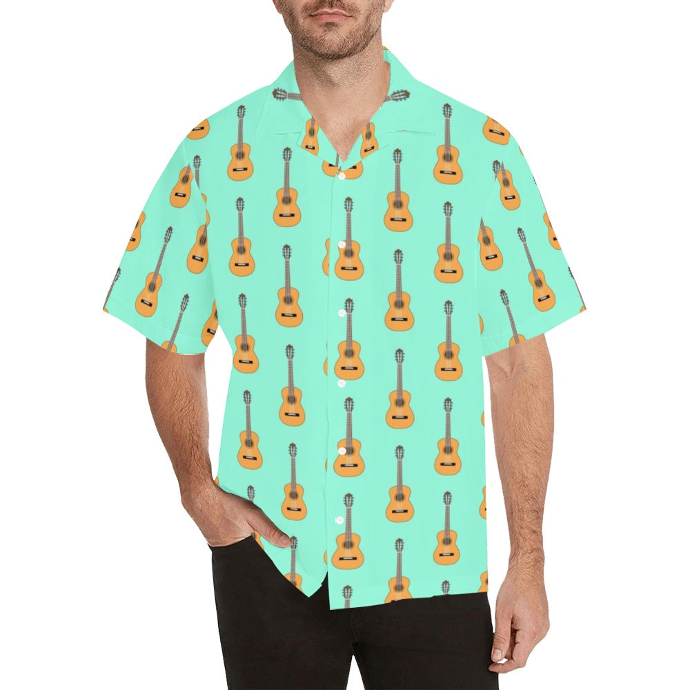 Acoustic Guitar Print Design LKS403 Men's Men's Hawaiian Shirt