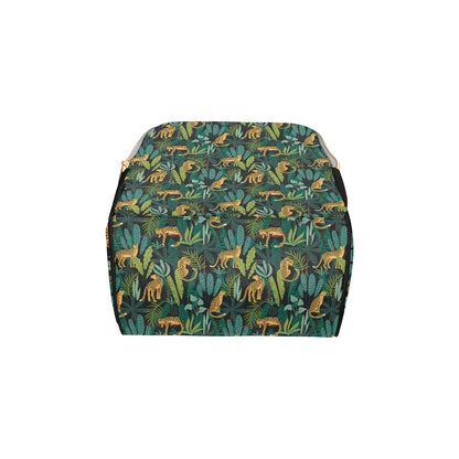 Jaguar Jungle Pattern Print Design 03 Diaper Bag Backpack