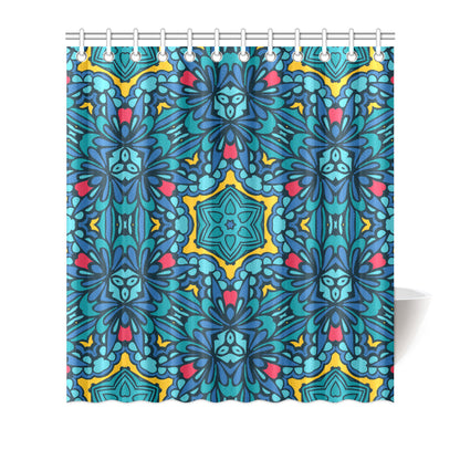 Kaleidoscope Pattern Print Design 04 Shower Curtain