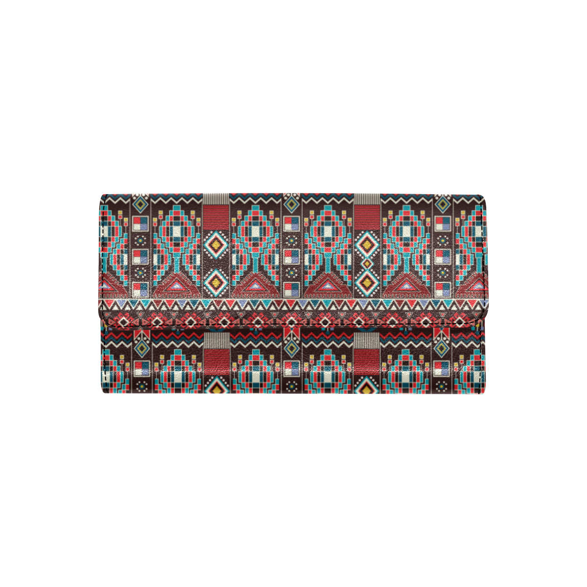 Tribal Aztec Indians native american Women's Trifold Wallet